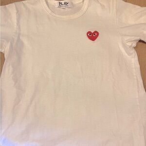 Kids White T-Shirt with Red Heart